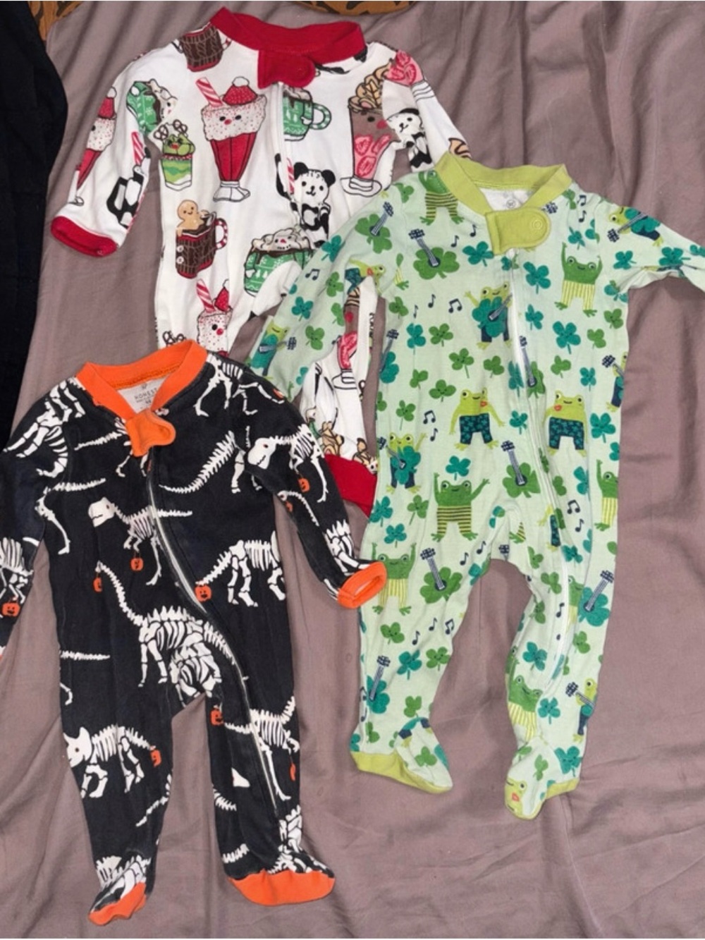 Honest Baby Holiday Zippered Footies
